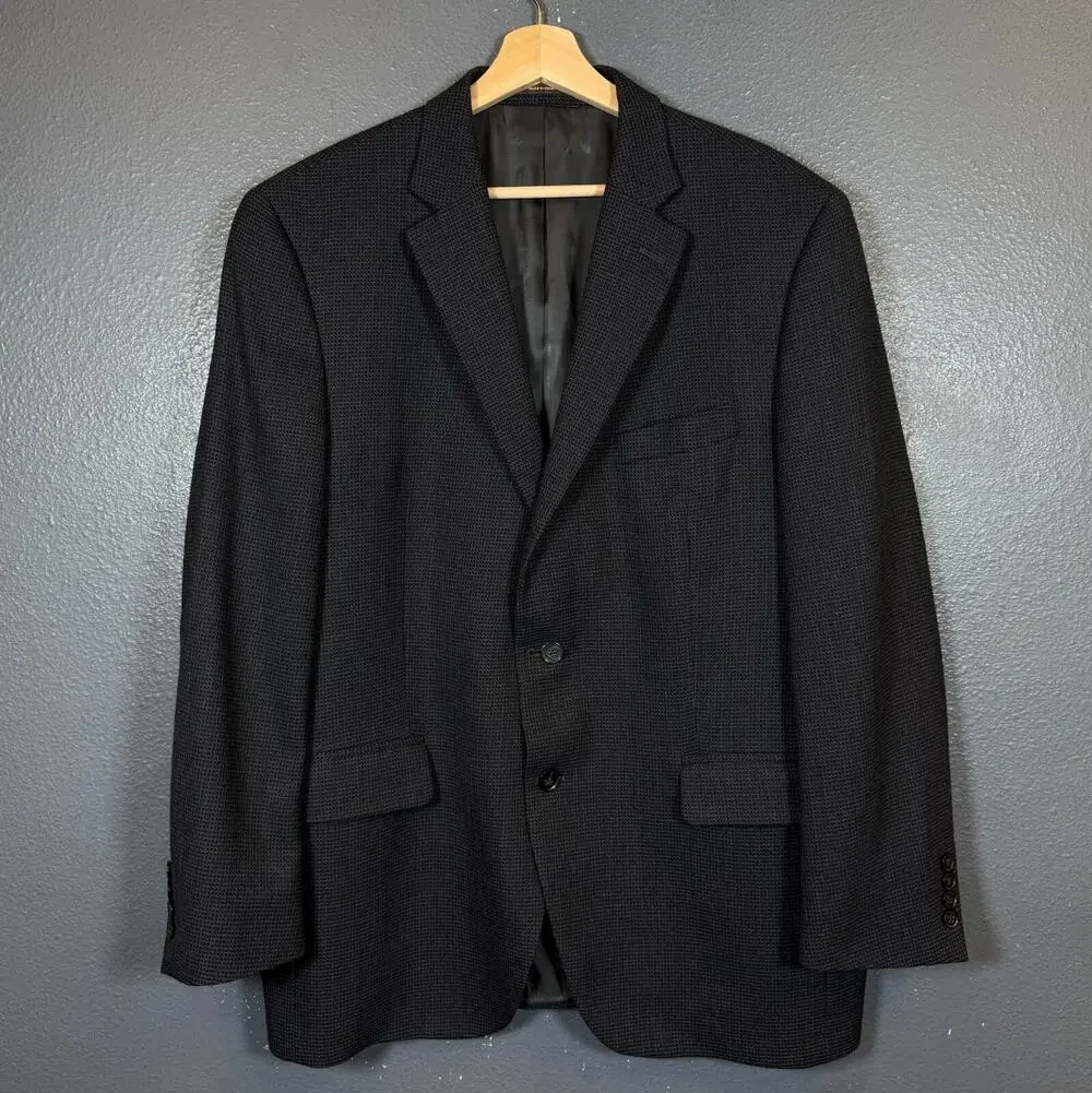Peter Millar us44r men’s grey 100% wool suit jacket 2 dots blazer